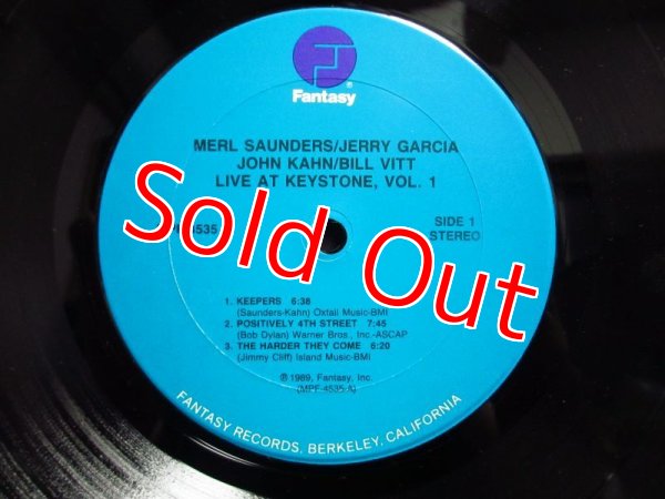 画像3: Merl Saunders, Jerry Garcia, John Kahn, Bill Vitt / Live At Keystone - Volume I (3)