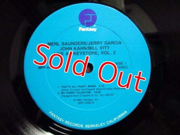 画像3: Merl Saunders, Jerry Garcia, John Kahn, Bill Vitt / Live At Keystone - Volume II (3)