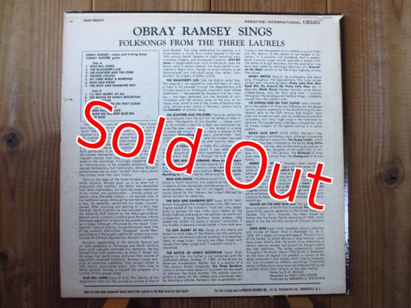 画像2: Obray Ramsey / Obray Ramsey Sings Folksongs From The Three Laurels (2)