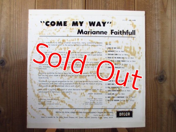 画像2: Marianne Faithfull / Come My Way (2)