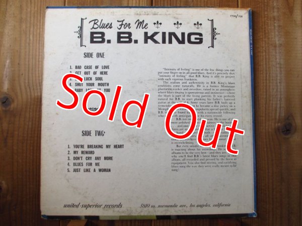 画像2: B.B. King / Blues For Me (2)