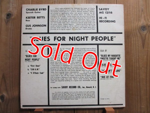 画像2: Charlie Byrd / Blues For Night People (2)