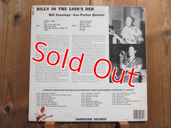 画像2: Bill Jennings - Leo Parker Quintet / Billy In The Lion's Den (2)