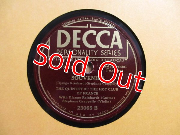 画像2: Django Reinhardt / Sweet Georgia Brown - Souvennirs (2)