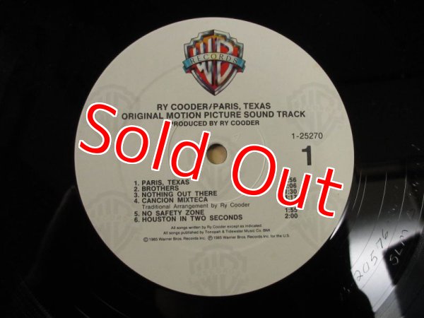 画像3: Ry Cooder / Paris, Texas (3)