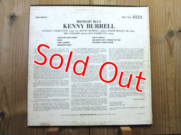 画像2: Kenny Burrell / Midnight Blue (MONO / 片DG!!) (2)