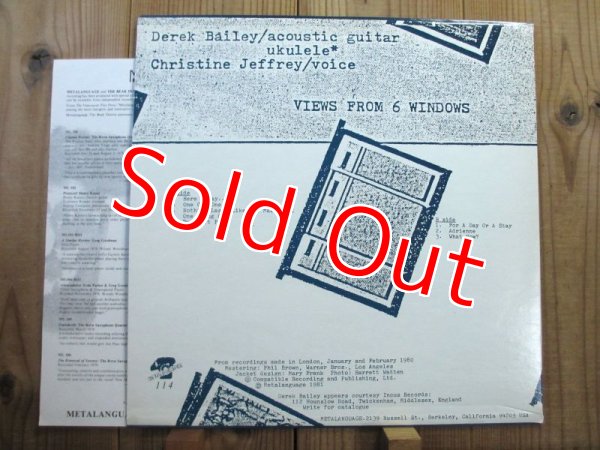 画像2: Derek Bailey - Christine Jeffrey / Views From Six Windows (2)