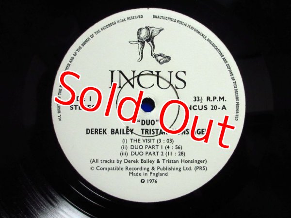 画像3: Derek Bailey - Tristan Honsinger / Duo (3)