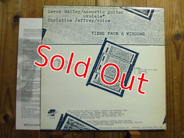 画像2: Derek Bailey - Christine Jeffrey / Views From Six Windows (2)