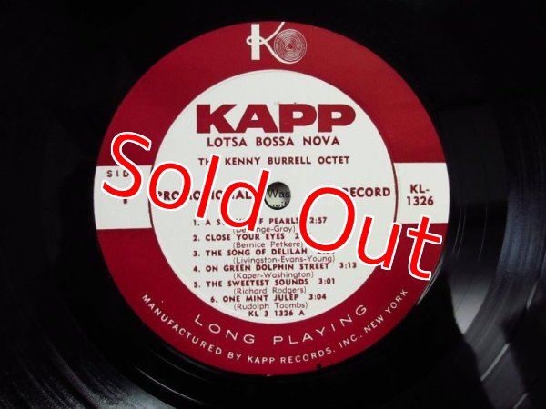 画像3: Kenny Burrell Octet / Lotsa Bossa Nova! (プロモ/MONO) (3)