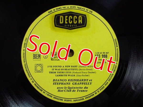画像4: Django Reinhardt & Stephane Grappelly / Avec Le Quintette Du Hot Club De France（2枚セット） (4)