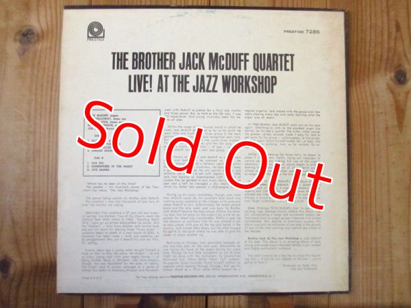 画像2: The Brother Jack McDuff Quartet / Brother Jack At The Jazz Workshop Live! (2)