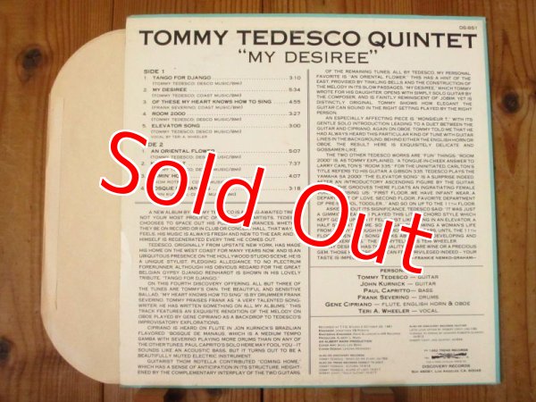 画像2: Tommy Tedesco Quintet / My Desiree (2)