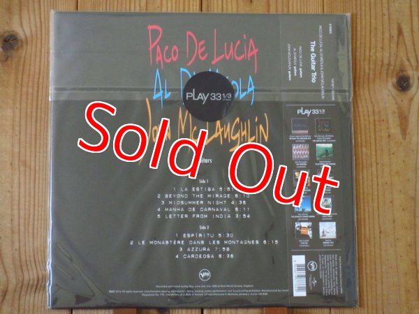 画像2: 世界初LP化！アナログ初版！田中伊佐資氏も絶賛する高音質Khiovシリーズ！■Paco De Lucia - Al Di Meola - John McLaughlin / The Guitar Trio (2)