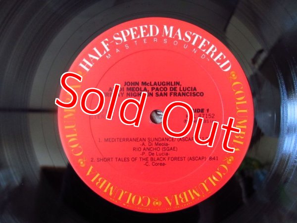 画像3: 高音質Half Speedマスター！■Al Di Meola &  John McLaughlin & Paco De Lucia / Friday Night In San Francisco (3)