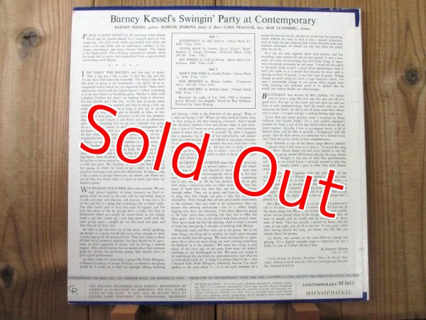 画像2: Barney Kessel / Barney Kessel's Swingin' Party At Contemporary (2)