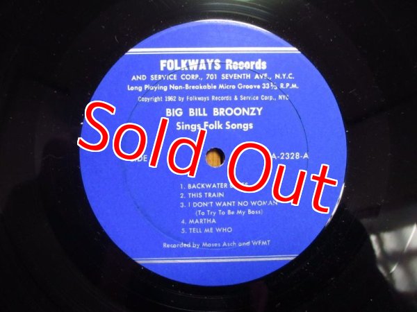画像3: Big Bill Broonzy / Sings Folk Songs (3)