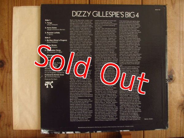 画像2: ジョーパス参加作！■Dizzy Gillespie's Big 4 / Dizzy Gillespie's Big 4 (2)