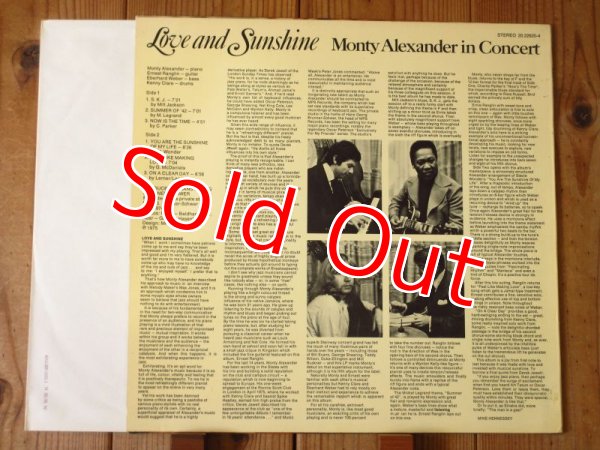 画像2: アーネストラングリン参加！■Monty Alexander - Ernest Ranglin / Love And Sunshine (2)