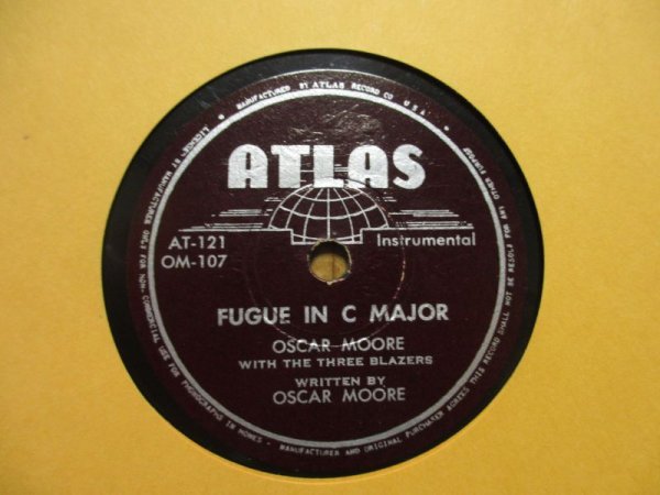 画像1: Oscar Moore With The Three Blazers / Fugue In C Major - Melancholy Madeline (1)