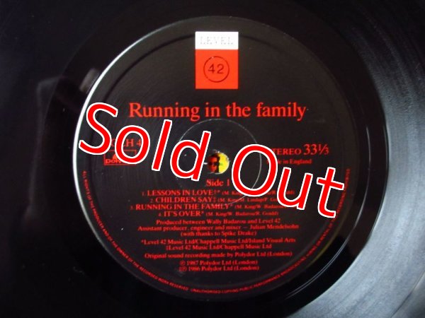画像3: Level 42 / Running In The Family (3)
