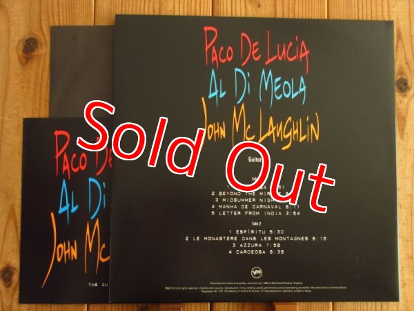 画像3: Paco De Lucia - Al Di Meola - John McLaughlin / The Guitar Trio (3)