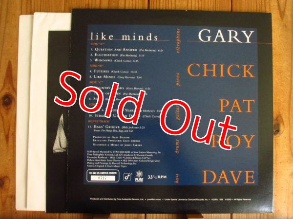 画像3: パットメセニー参加作！■Gary Burton, Pat Metheny, Chick Corea, Dave Holland, Roy Haynes / Like Minds (3)
