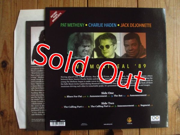 画像2: Pat Metheny & Charlie Haden & Jack DeJohnette / Live Montreal '89 (2)