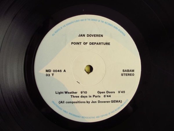 画像3: Jan Doveren / Point Of Departure (3)