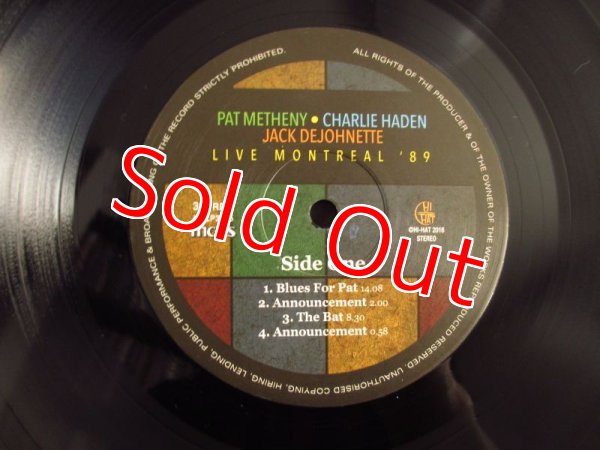 画像3: Pat Metheny & Charlie Haden & Jack DeJohnette / Live Montreal '89 (3)