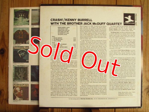 画像2: Kenny Burrell With The Brother Jack McDuff Quartet / Crash! (2)
