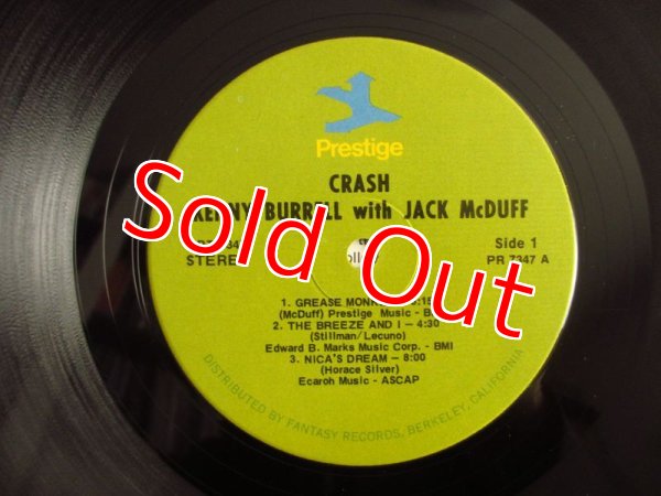 画像3: Kenny Burrell With The Brother Jack McDuff Quartet / Crash! (3)