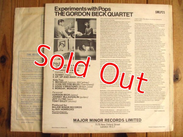 画像2: The Gordon Beck Quartet / Experiments With Pops (2)