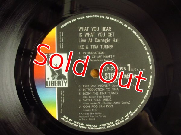 画像4: Ike & Tina Turner / What You Hear Is What You Get: Ike & Tina Turner Live At Carnegie Hall (4)
