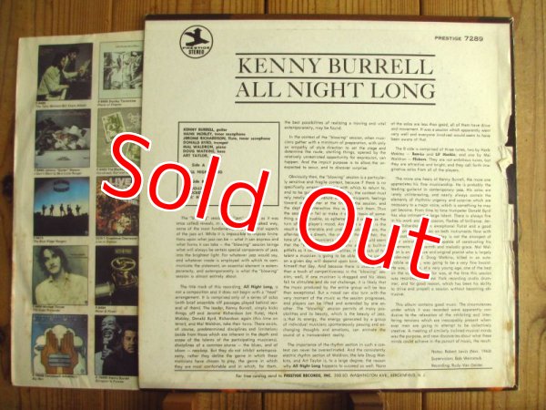 画像2: Kenny Burrell - The Prestige All Stars ‎– All Night Long (2)
