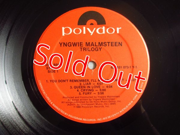 画像3: Yngwie J. Malmsteen / Trilogy (3)