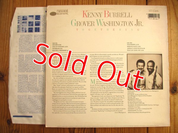 画像2: Kenny Burrell & Grover Washington Jr. / Togethering (2)