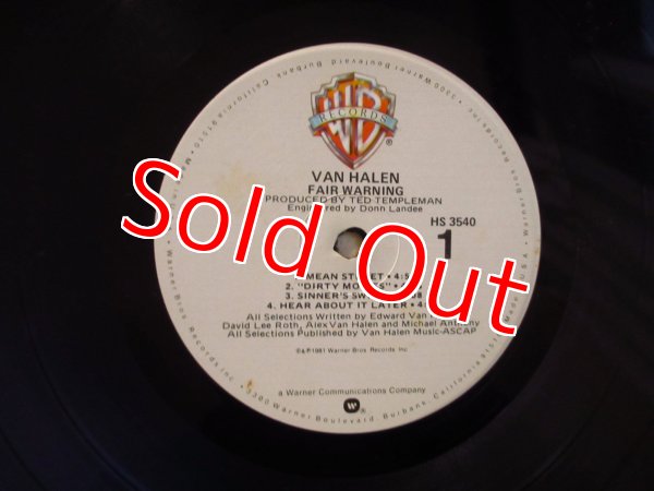 画像3: Van Halen / Fair Warning (3)