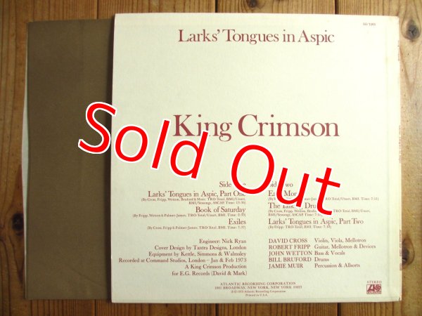 画像2: King Crimson / Larks' Tongues In Aspic (2)