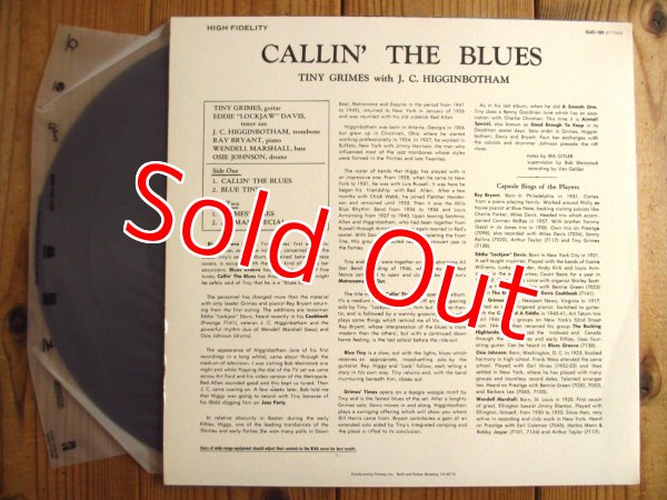 画像2: Tiny Grimes / Callin' The Blues (2)