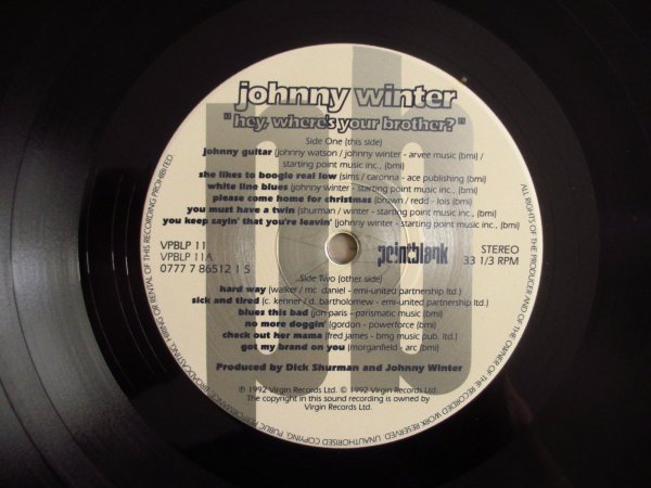 画像3: Johnny Winter / Hey, Where's Your Brother? (3)
