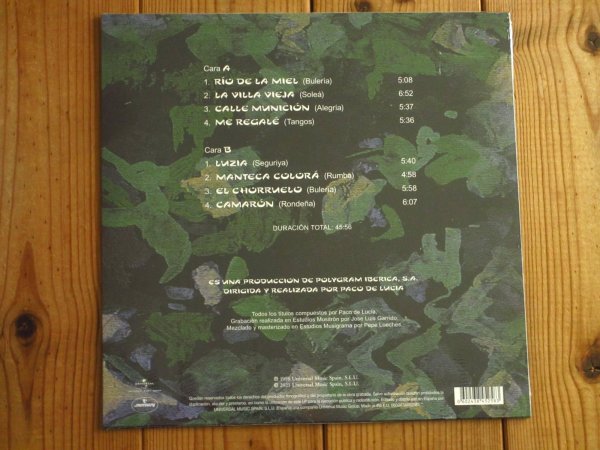 画像2: 初LP化！パコデルシア1998年発表の名作がアナログ盤で入荷！■Paco De Lucia / Luzia (2)