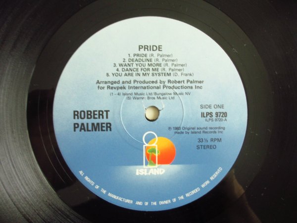画像3: Robert Palmer / Pride (3)