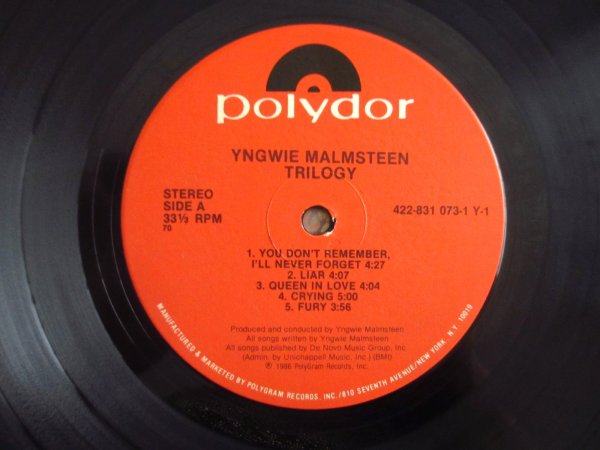 画像3: Yngwie J. Malmsteen / Trilogy (3)