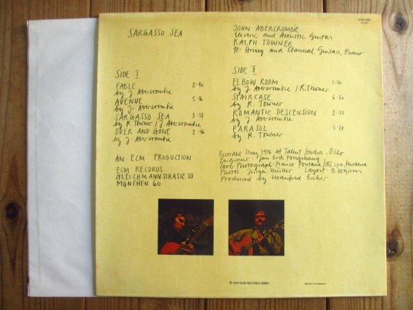 画像2: John Abercrombie - Ralph Towner / Sargasso Sea (2)