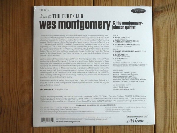 画像5: No入りRSD限定世界2000枚プレス！ウェスモンゴメリーの未発表10インチ2枚セット！■Wes Montgomery / The Montgomery-Johnson Quintet & Live At The Turf Club (5)