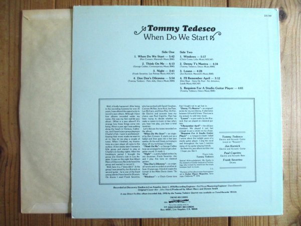 画像2: Tommy Tedesco / When Do We Start (2)