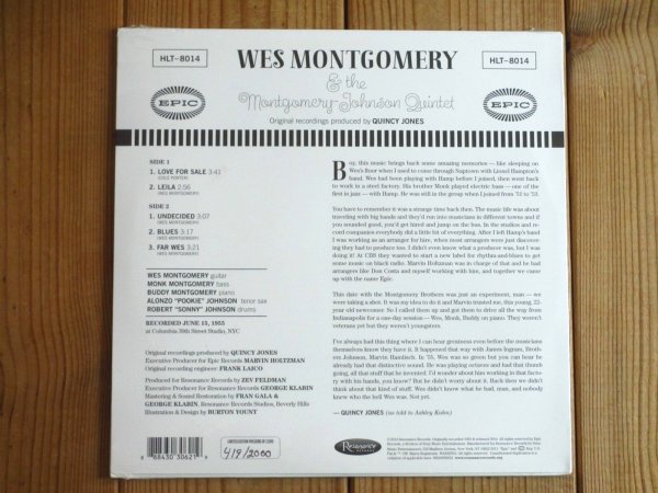 画像3: No入りRSD限定世界2000枚プレス！ウェスモンゴメリーの未発表10インチ2枚セット！■Wes Montgomery / The Montgomery-Johnson Quintet & Live At The Turf Club (3)