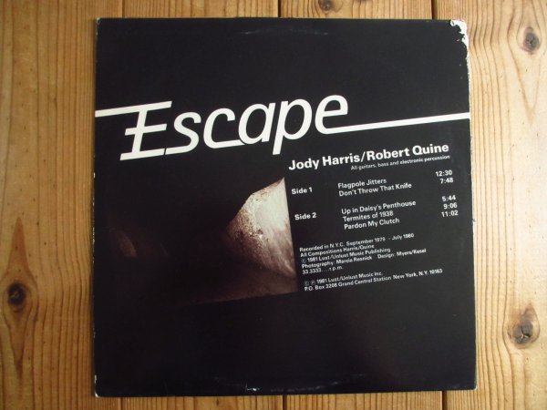 画像2: Jody Harris & Robert Quine / Escape (2)