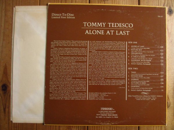 画像2: Tommy Tedesco / Alone At Last (2)